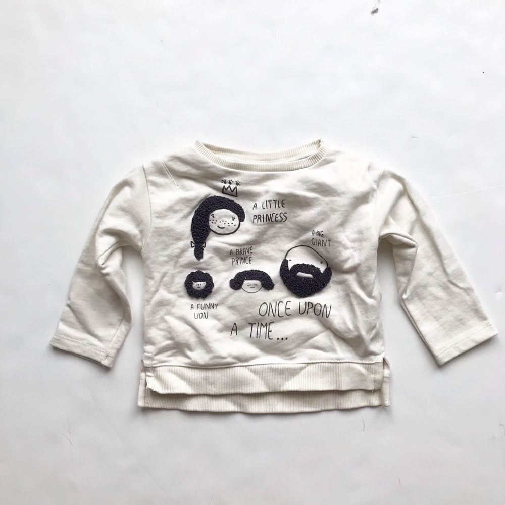 Zara little princess sweatshirt EUC 6-9 months: